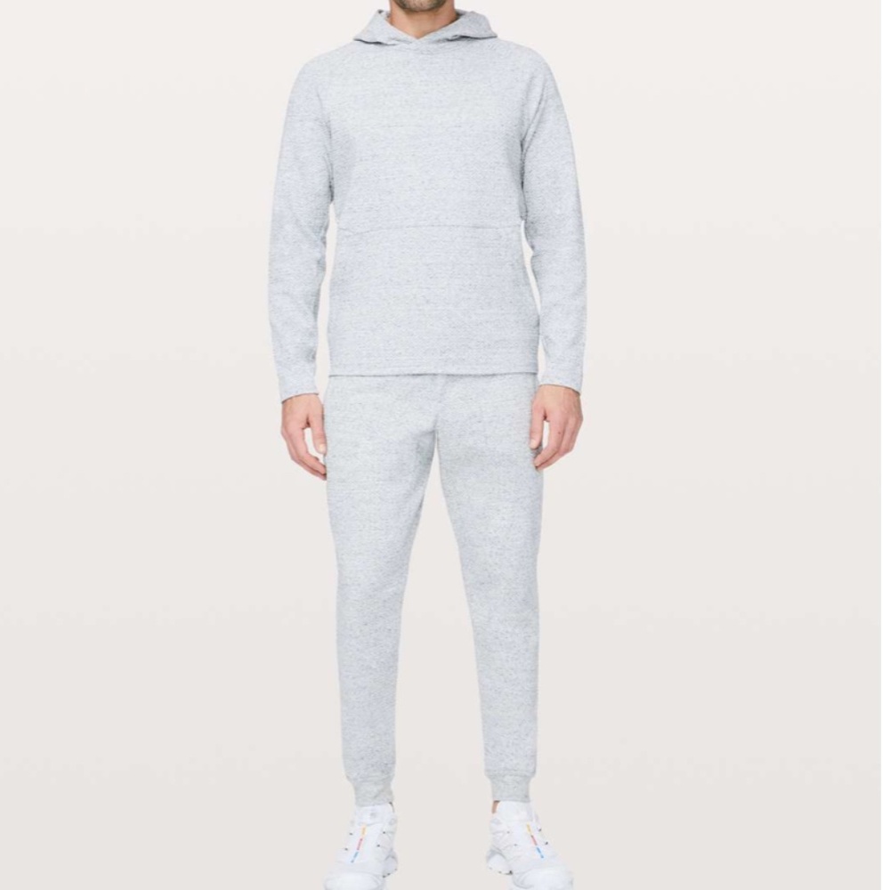 Lululemon At Ease Jogger Heathered Melody Light Grey / Black
